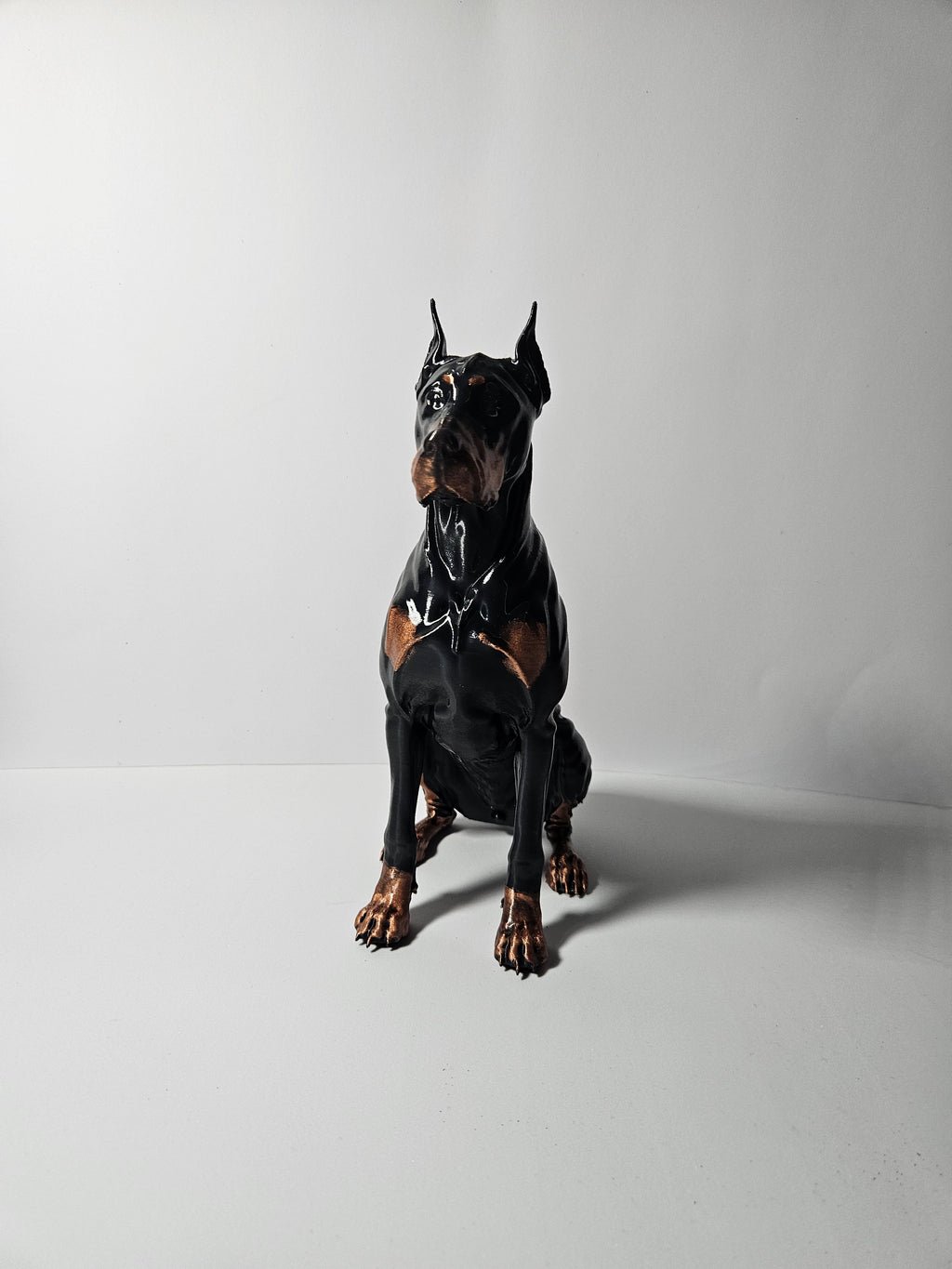 Sitting Doberman Sculpture – 25cm