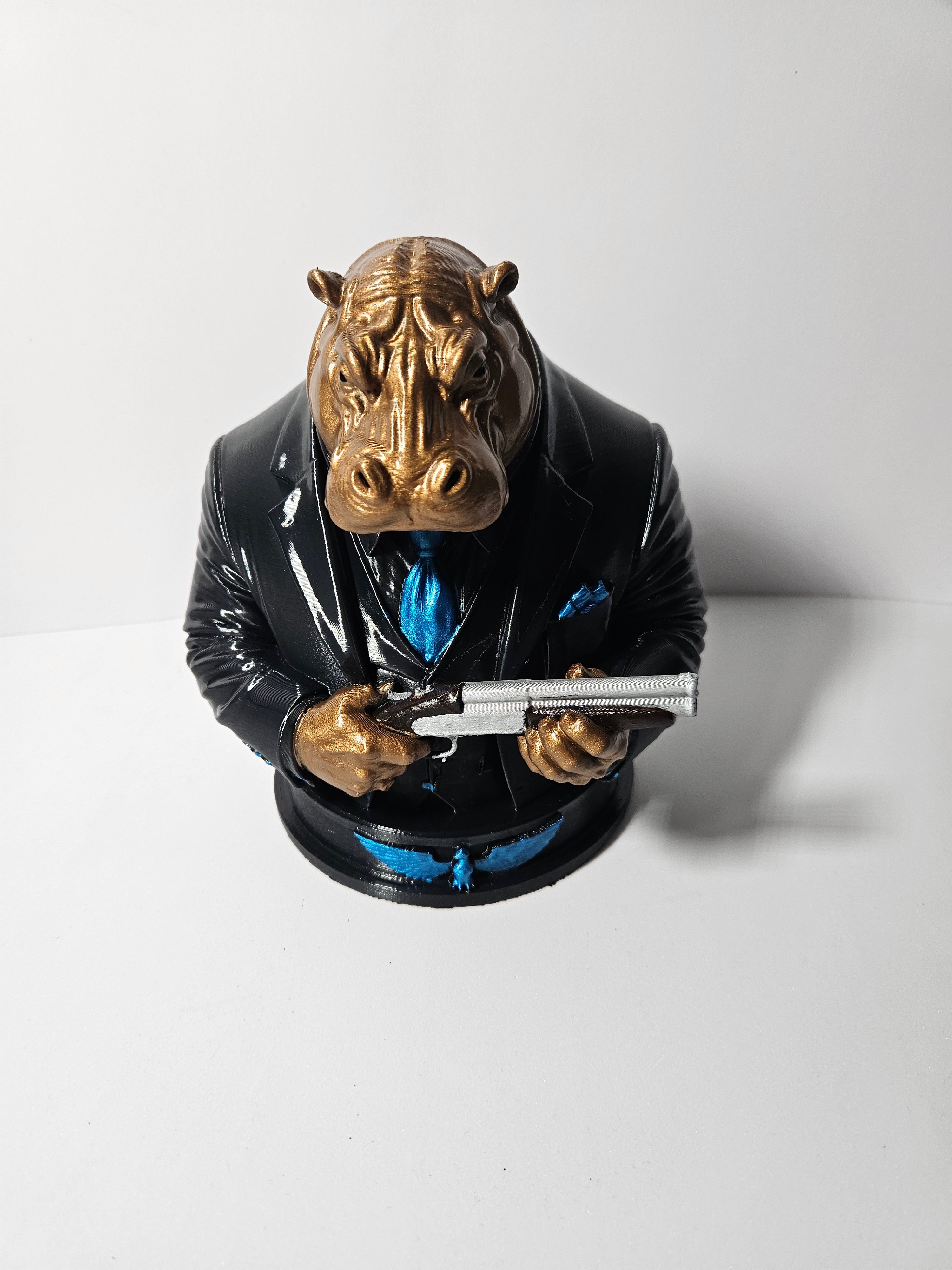 Hippo Boss Sculpture – 19cm