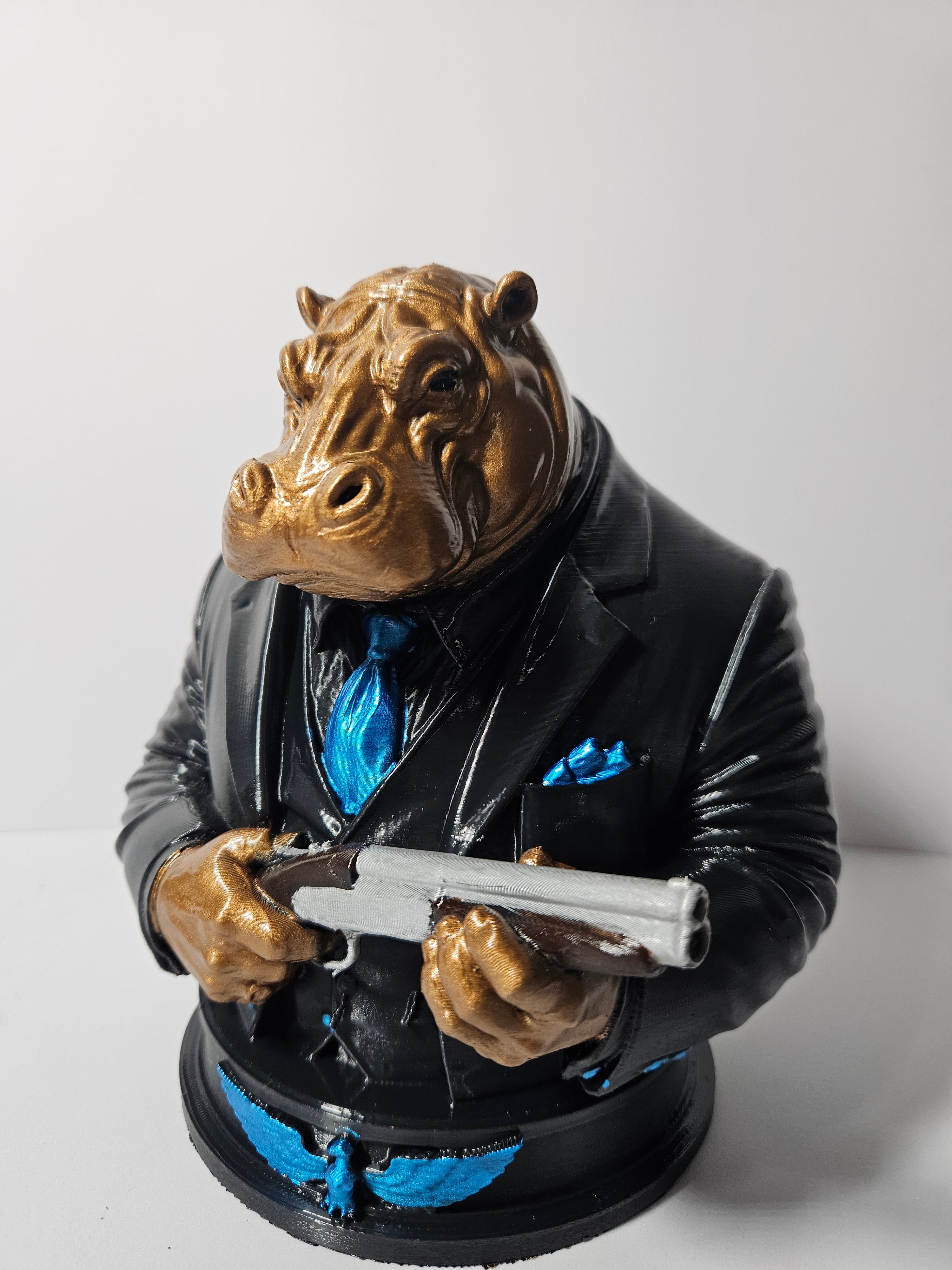 Hippo Boss Sculpture – 19cm