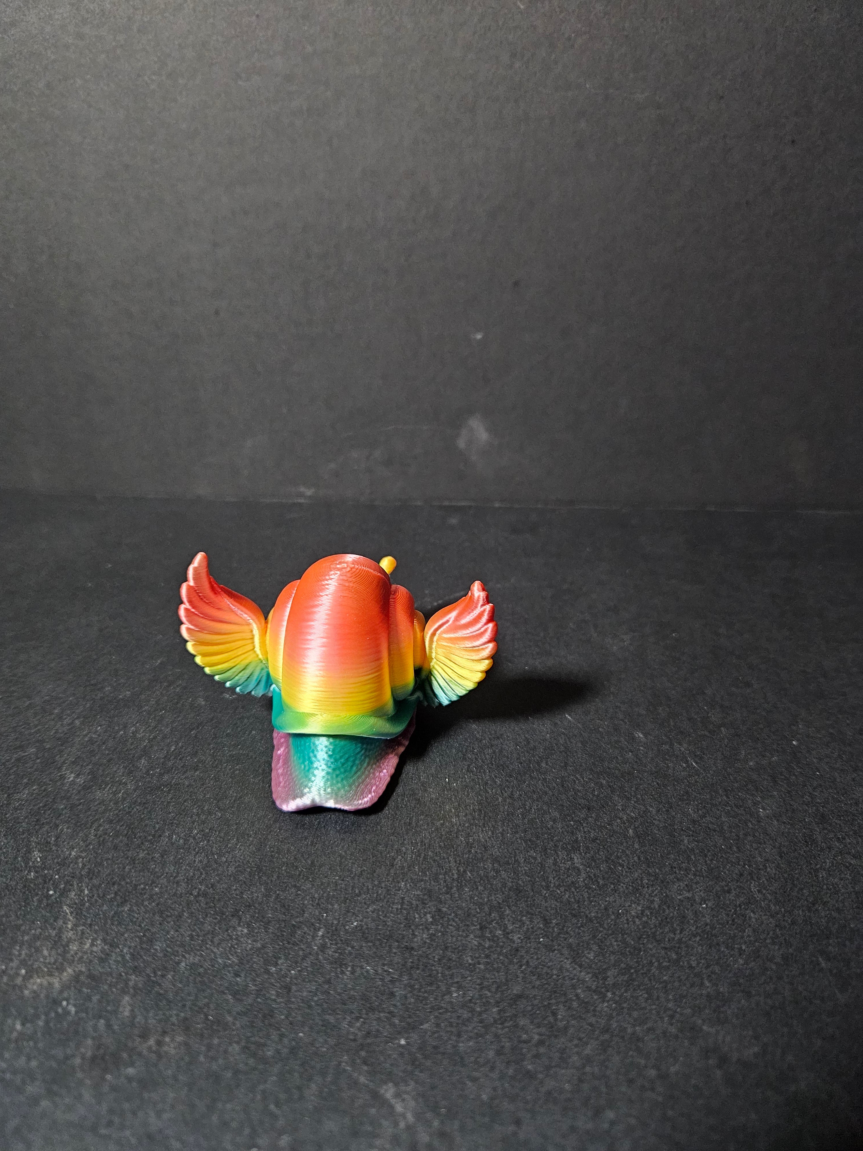 Rainbow Snail with Wings - 8cm