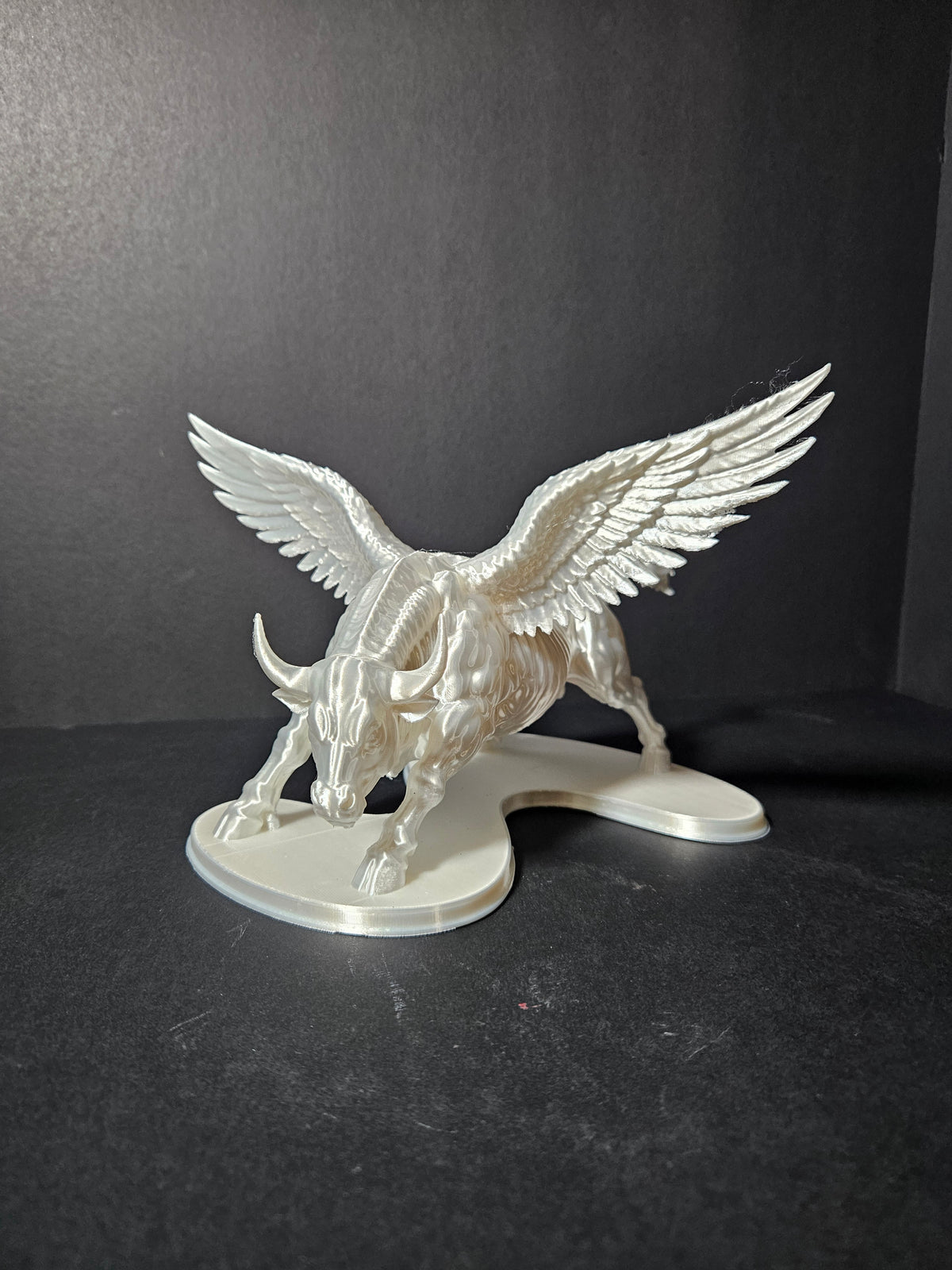 Bull with Wings – White Gloss