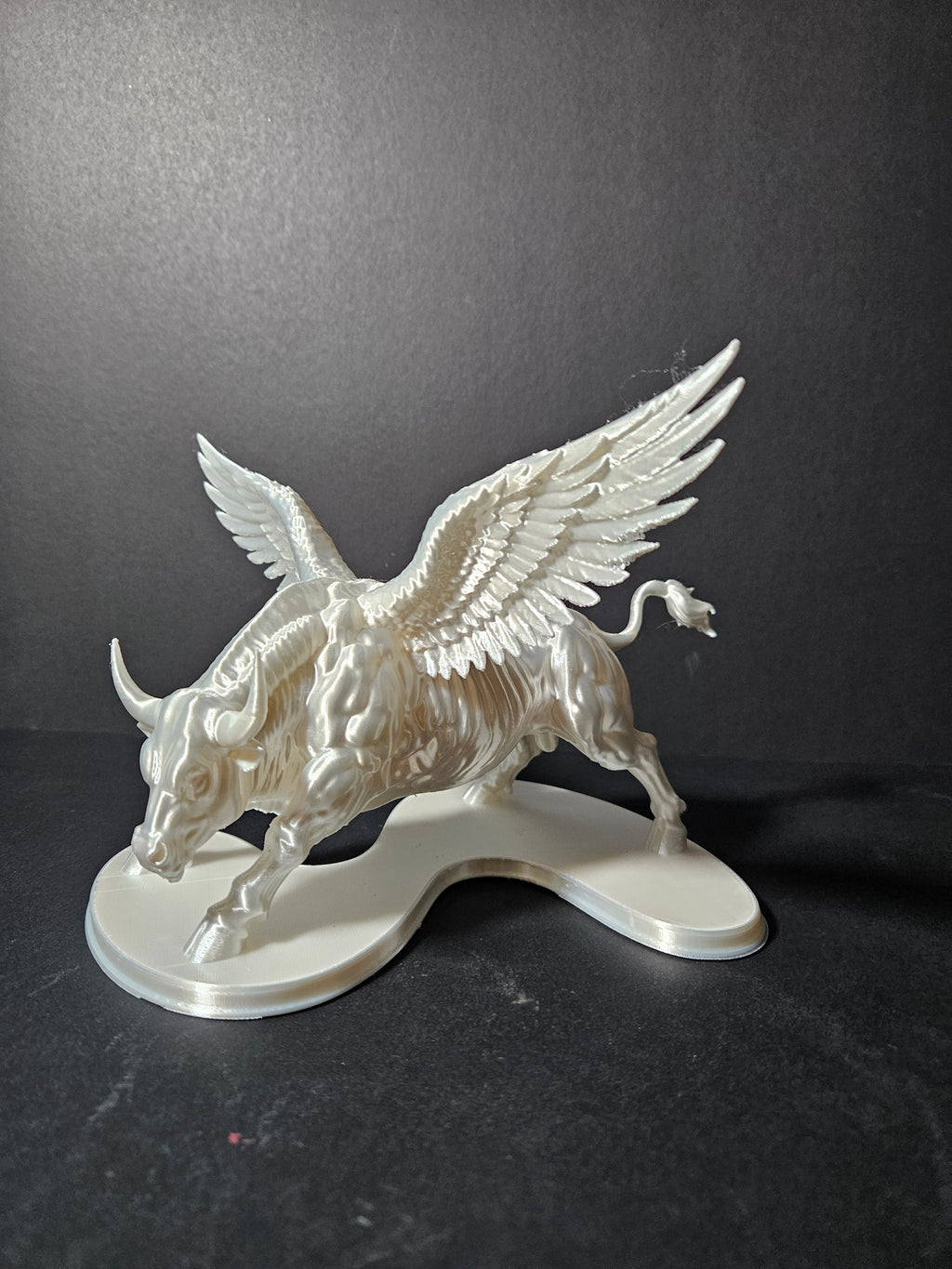 Bull with Wings – White Gloss