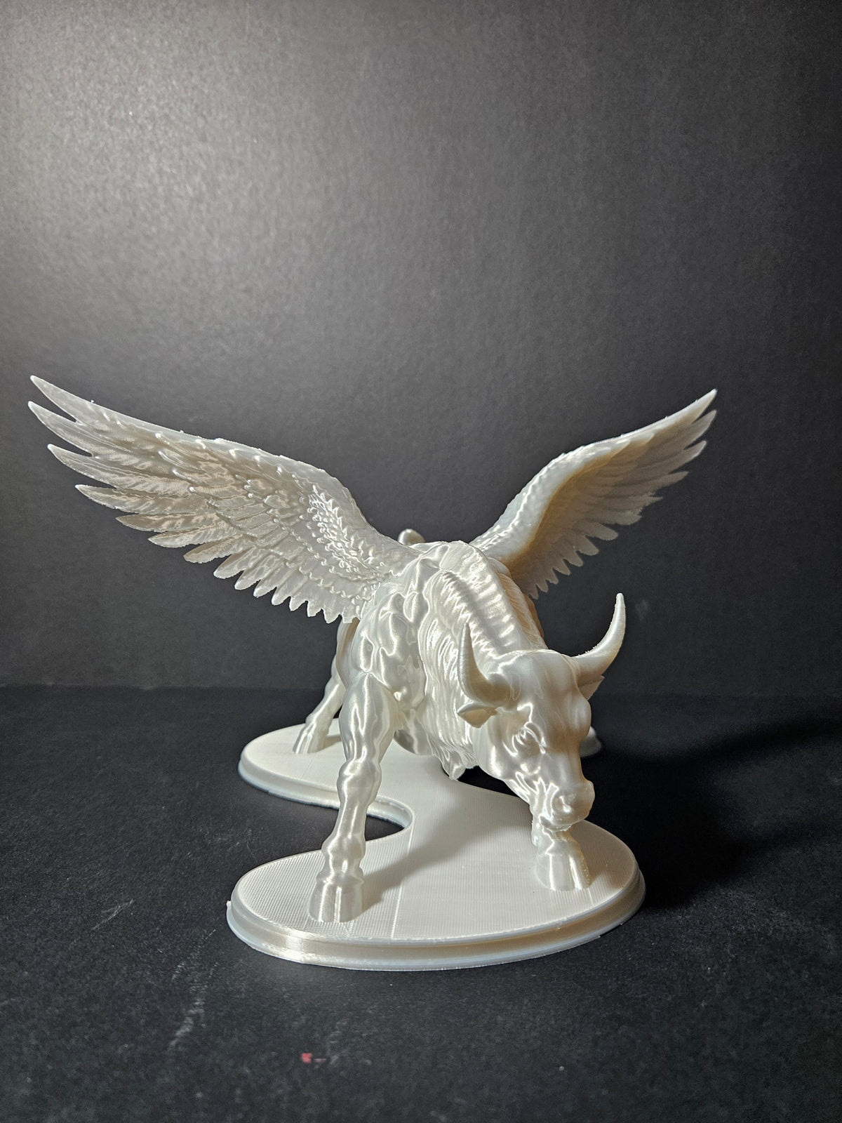 Bull with Wings – White Gloss