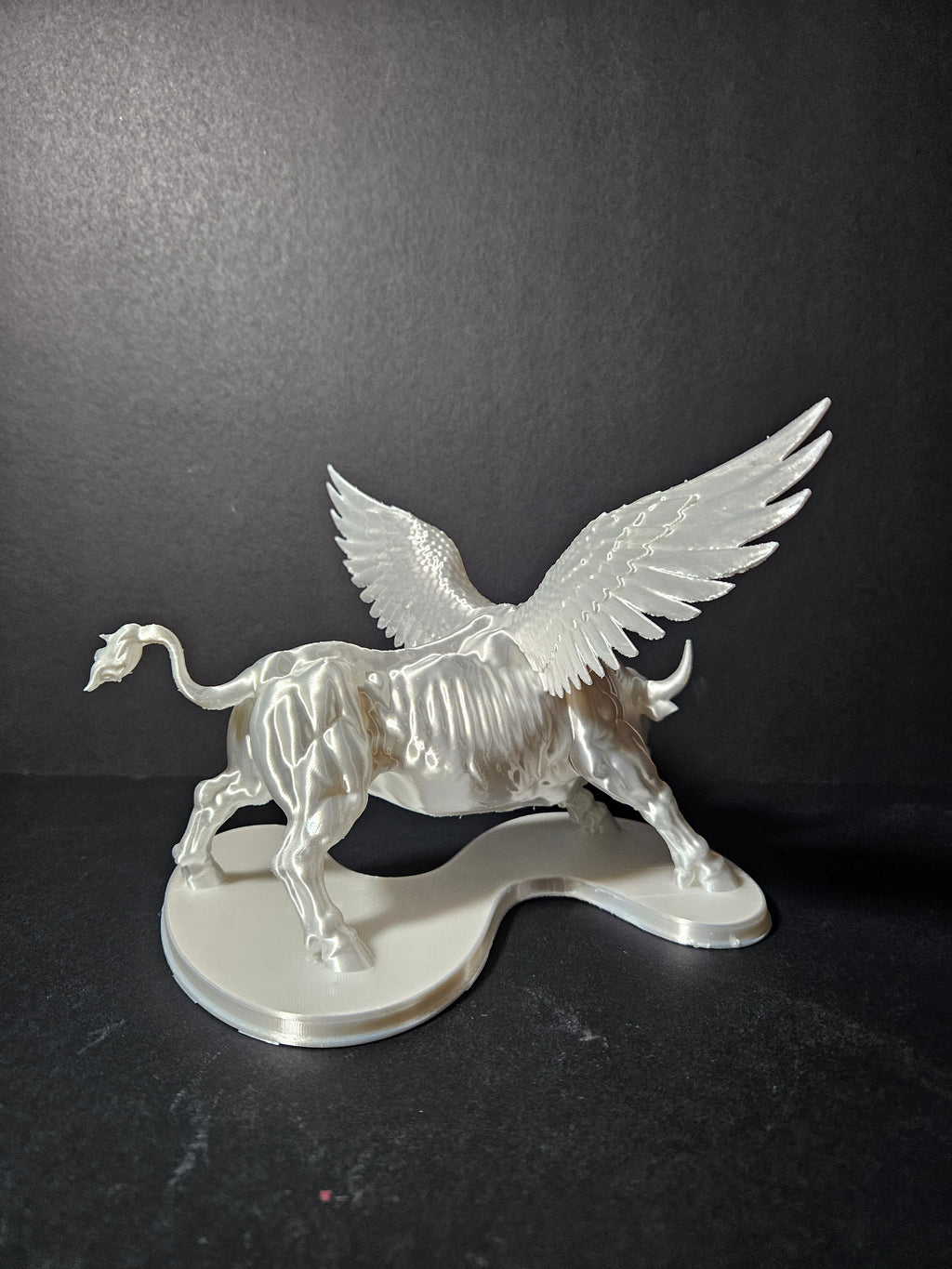 Bull with Wings – White Gloss