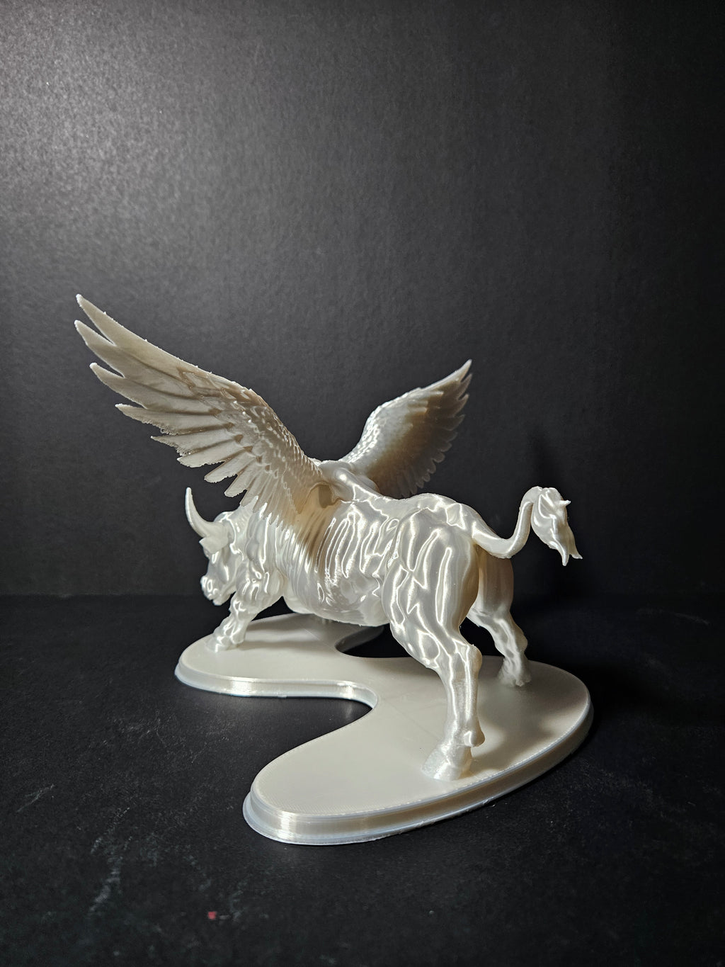 Bull with Wings – White Gloss