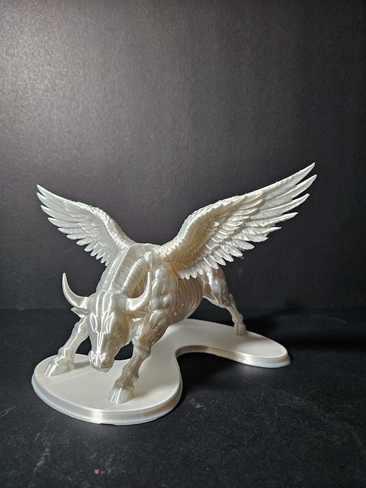 Bull with Wings – White Gloss
