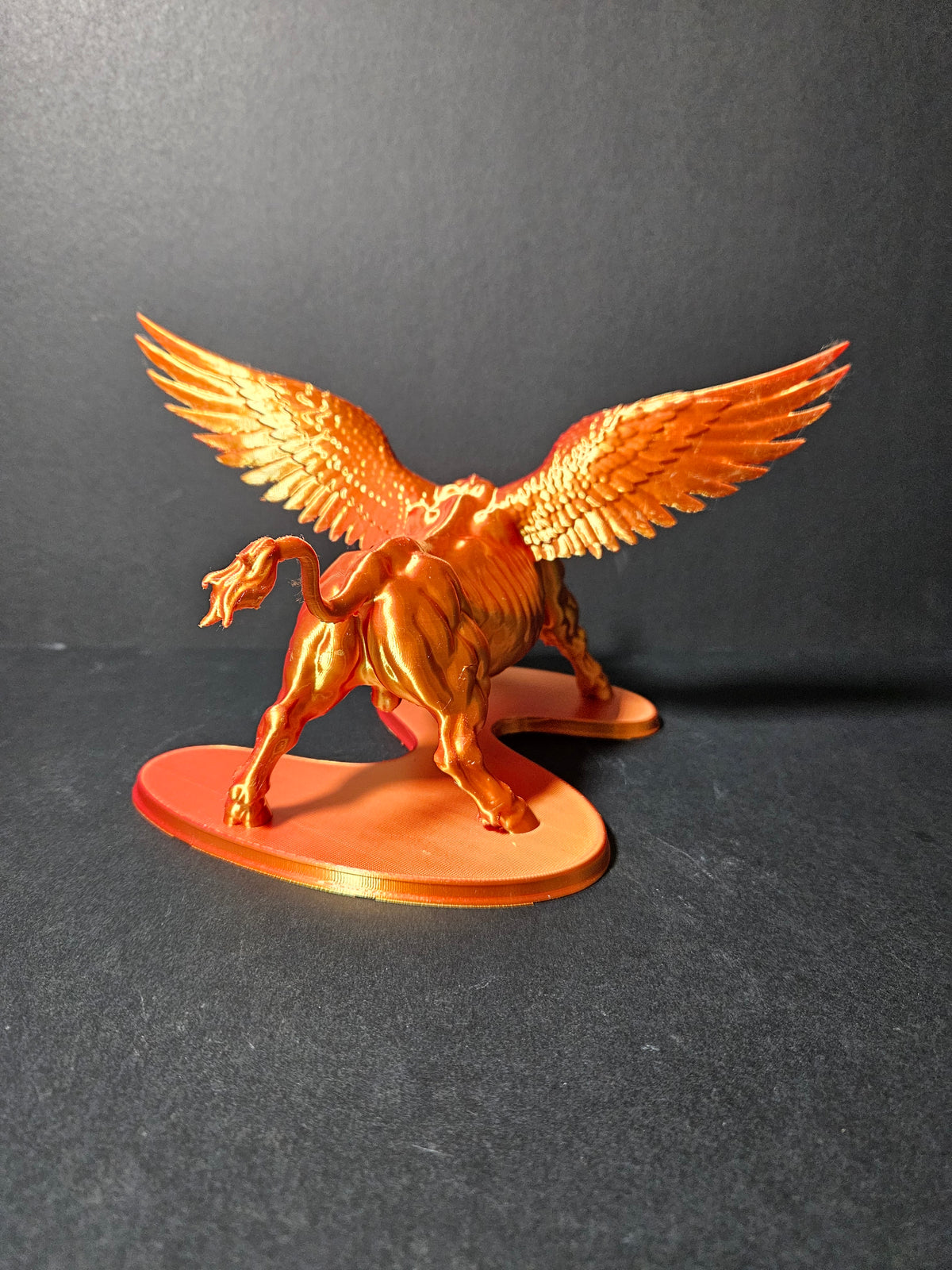 Red Bull with Wings – Red & Gold Silk
