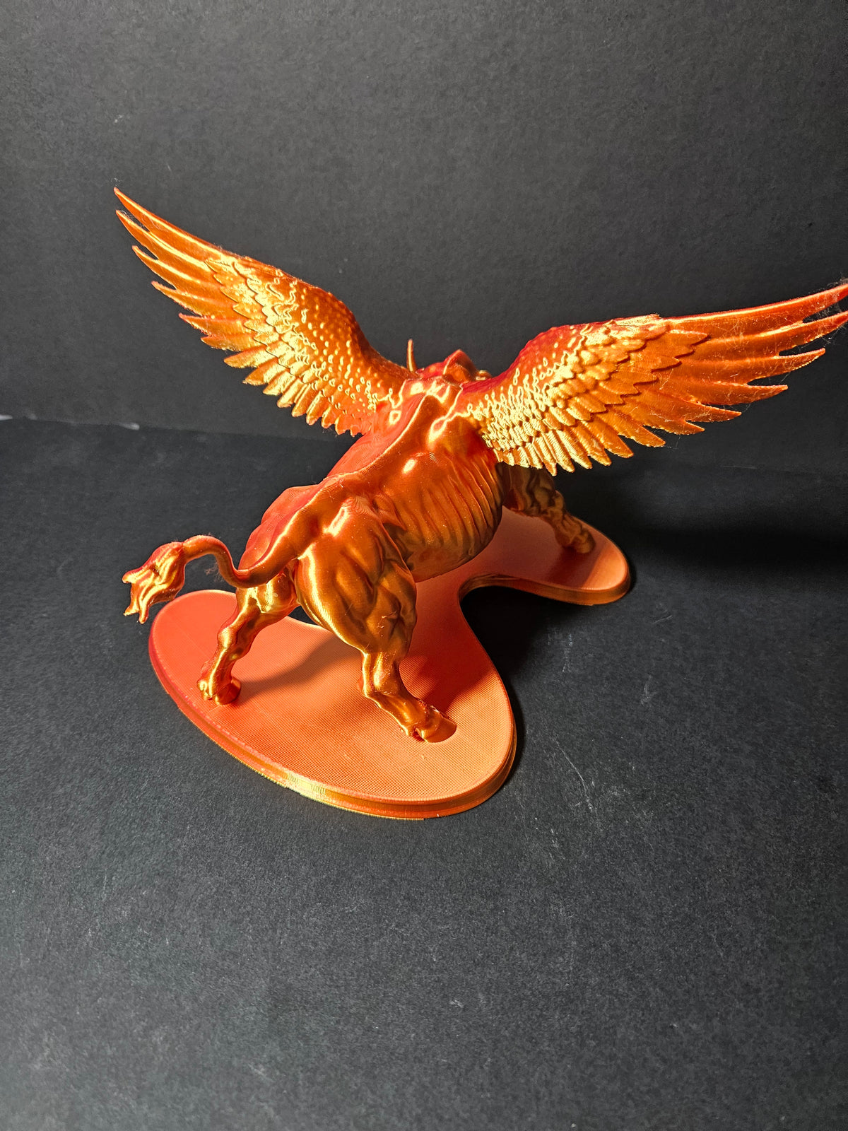 Red Bull with Wings – Red & Gold Silk