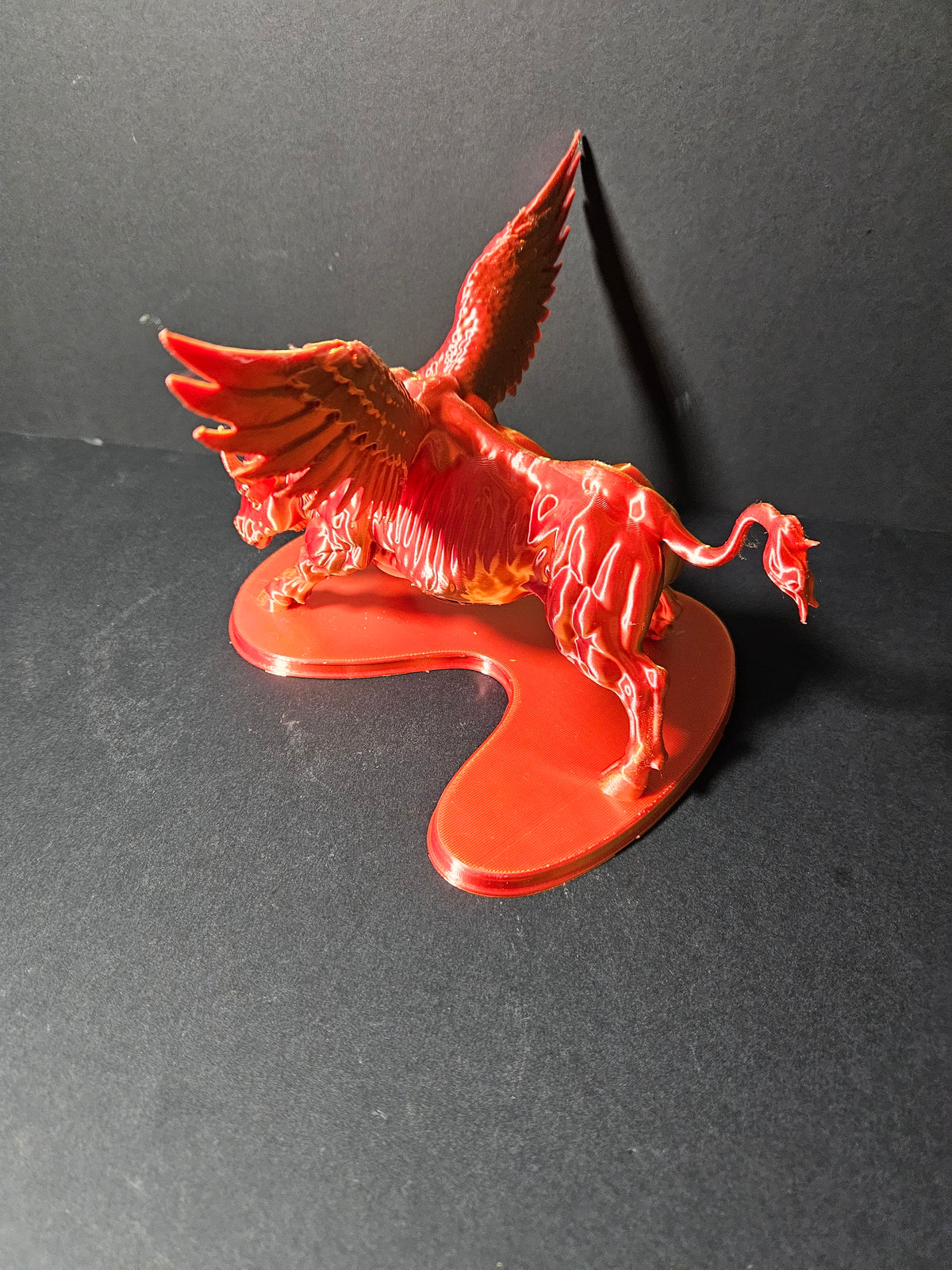 Red Bull with Wings – Red & Gold Silk