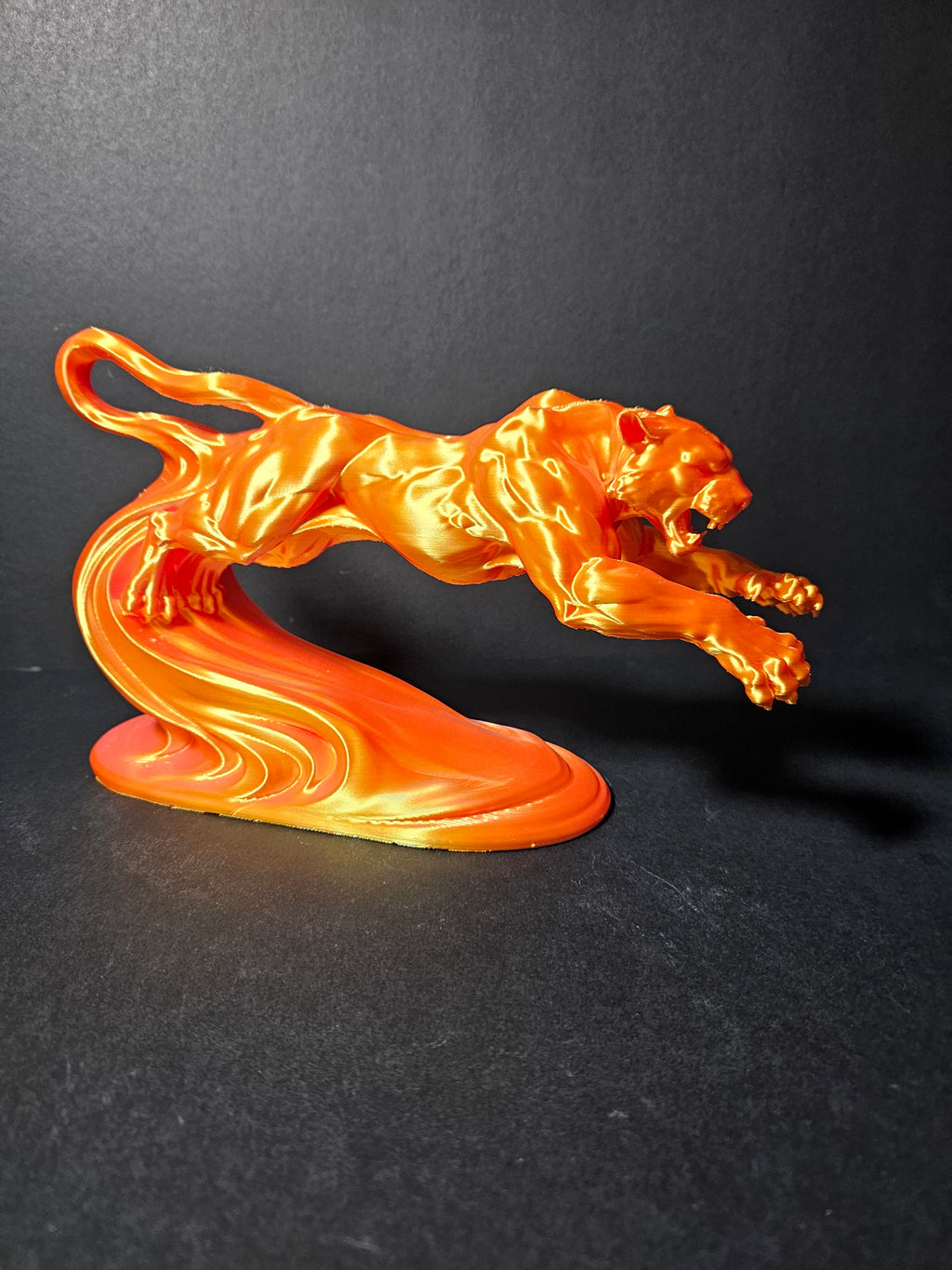 Panther Flow – Pink & Gold Silk