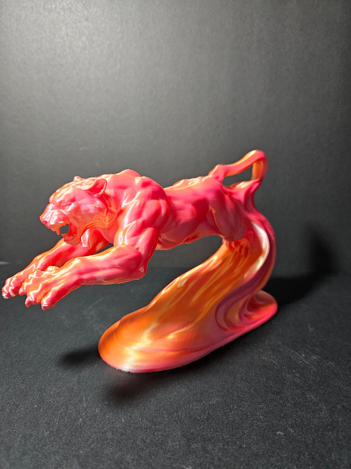 Panther Flow – Pink & Gold Silk