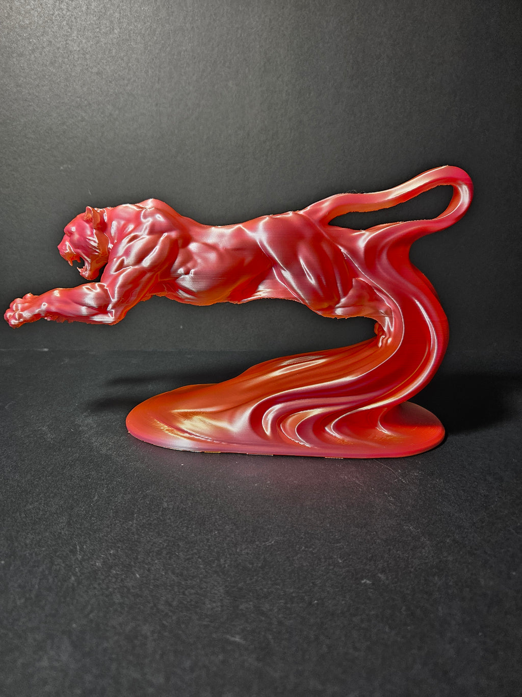 Panther Flow – Pink & Gold Silk