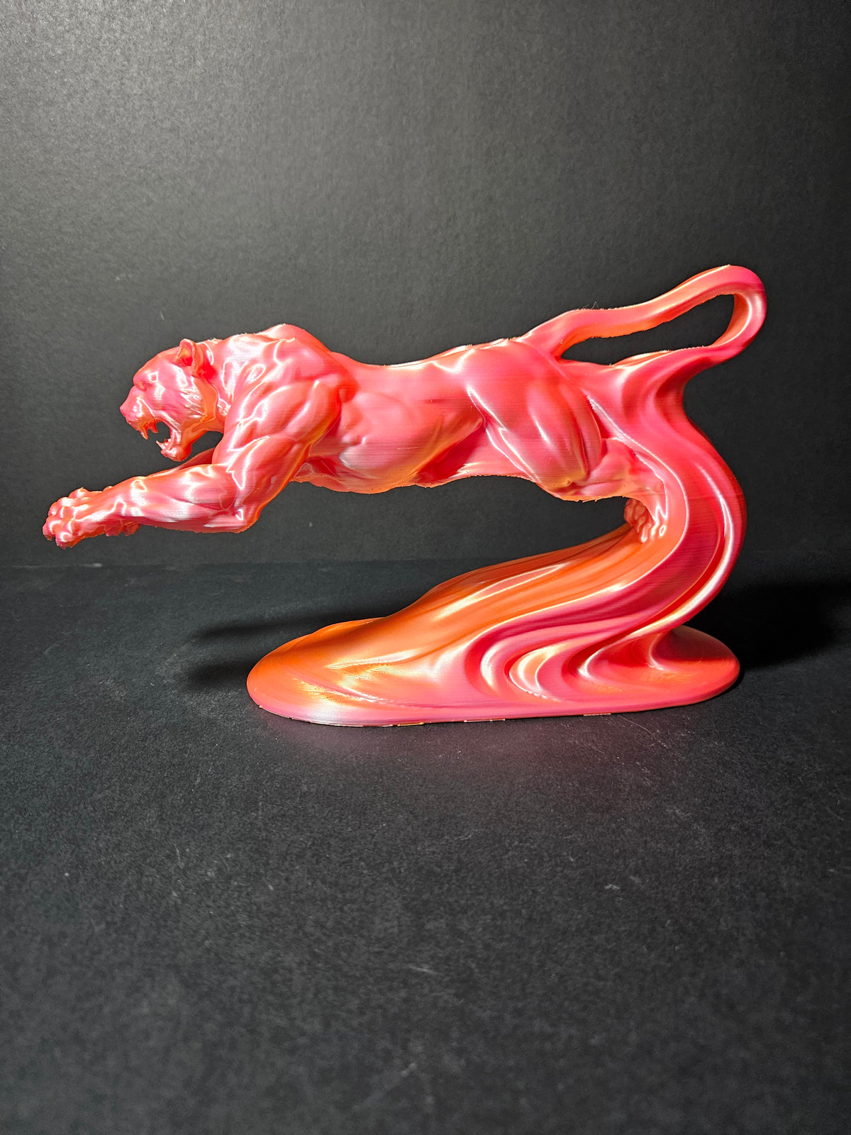 Panther Flow – Pink & Gold Silk
