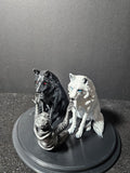 Good Wolf Bad Wolf 🐺 | Dual Wolf Sculpture – 18cm