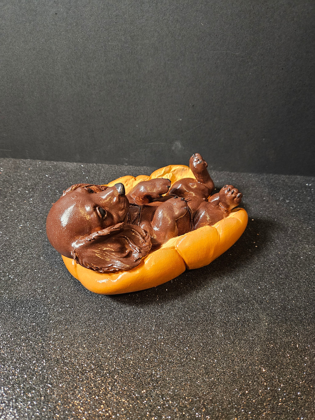 Hot Dog 🌭🐶 | Dachshund Hot Dog Sculpture – 20cm