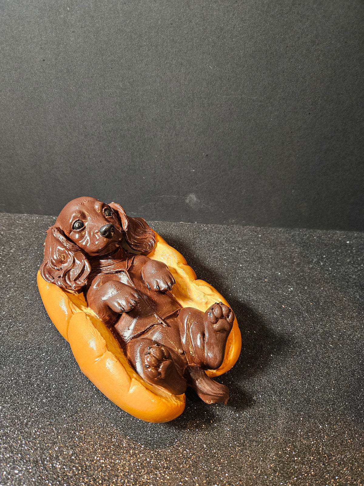 Hot Dog 🌭🐶 | Dachshund Hot Dog Sculpture – 20cm