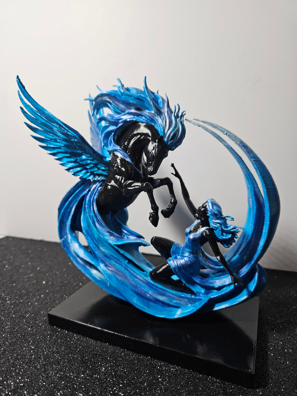 Celestial Flow – Pegasus & Lady Sculpture