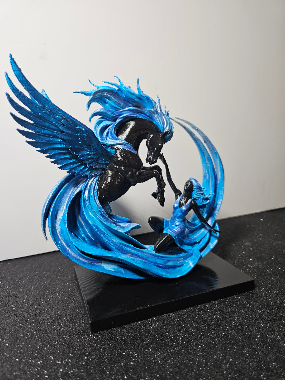 Celestial Flow – Pegasus & Lady Sculpture
