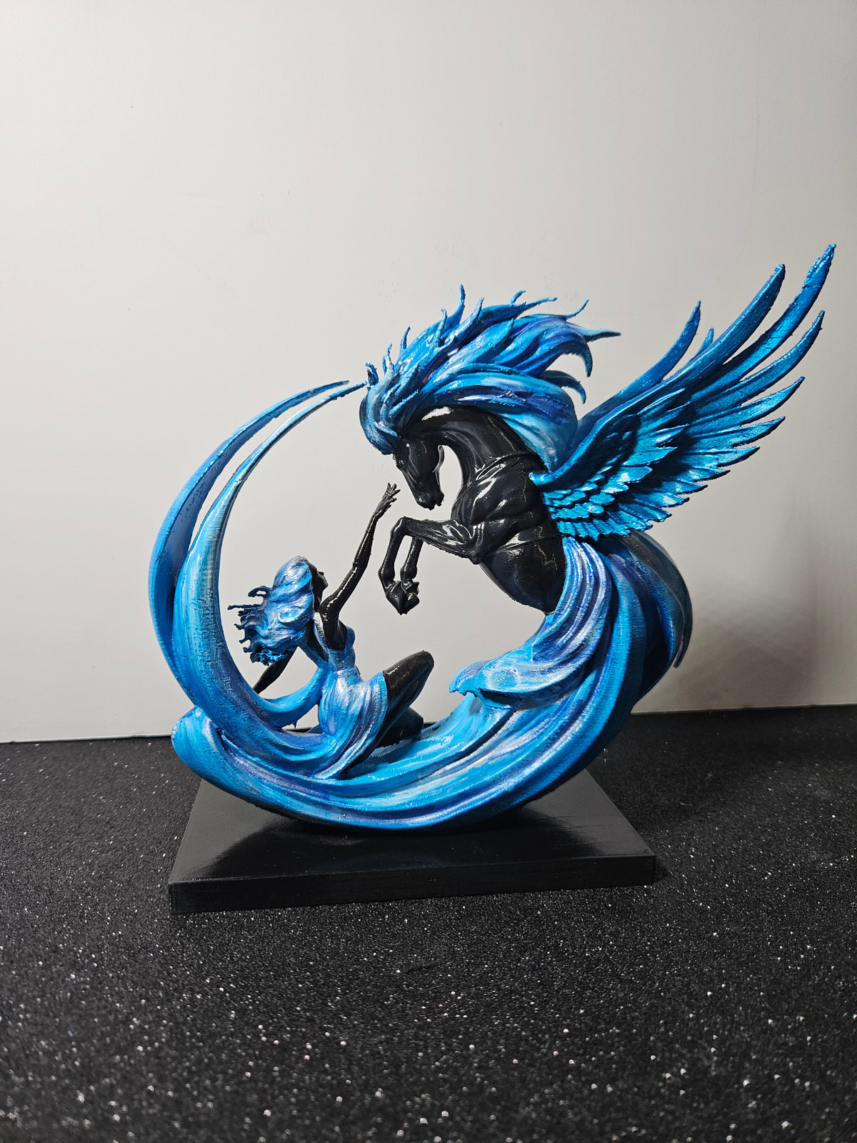 Celestial Flow – Pegasus & Lady Sculpture