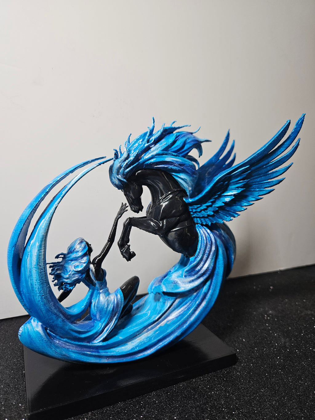 Celestial Flow – Pegasus & Lady Sculpture