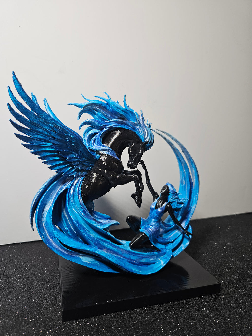 Celestial Flow – Pegasus & Lady Sculpture