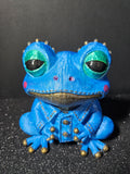 Blue Jean Beau – Denim Frog Sculpture
