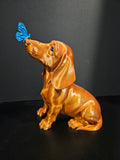 Butterfly Kisses – Dachshund Sculpture