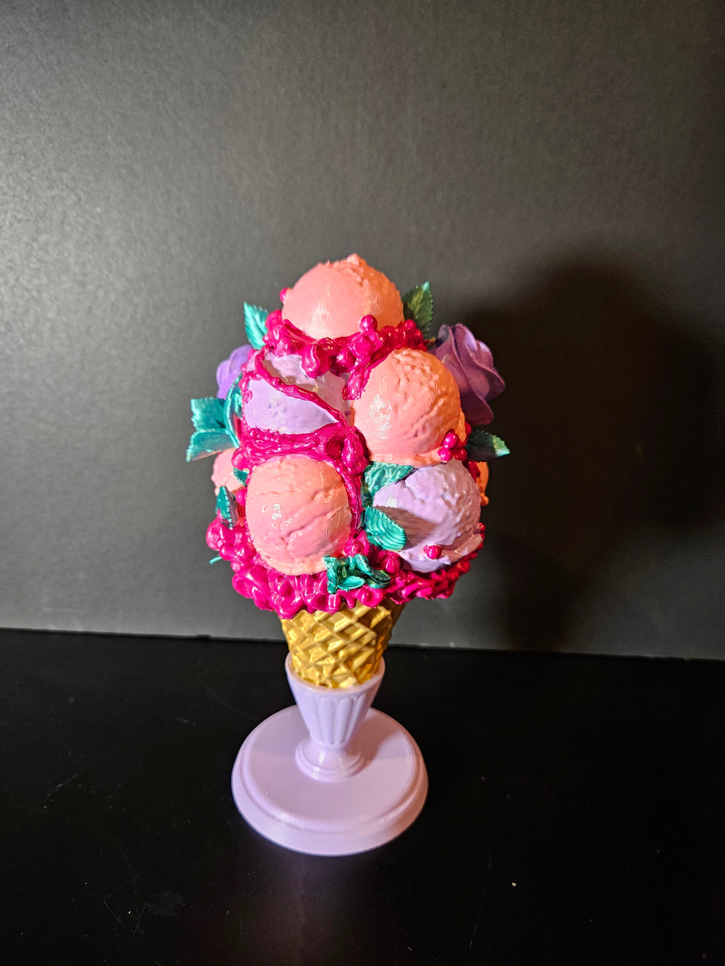 Sweet Bloom Ice Cream Sculpture