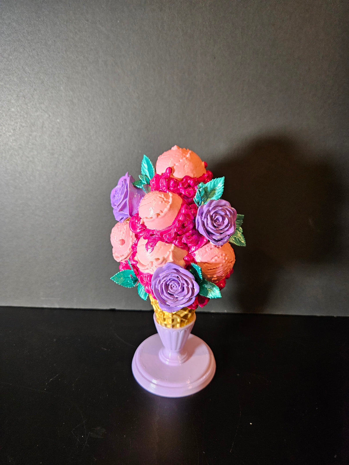 Sweet Bloom Ice Cream Sculpture