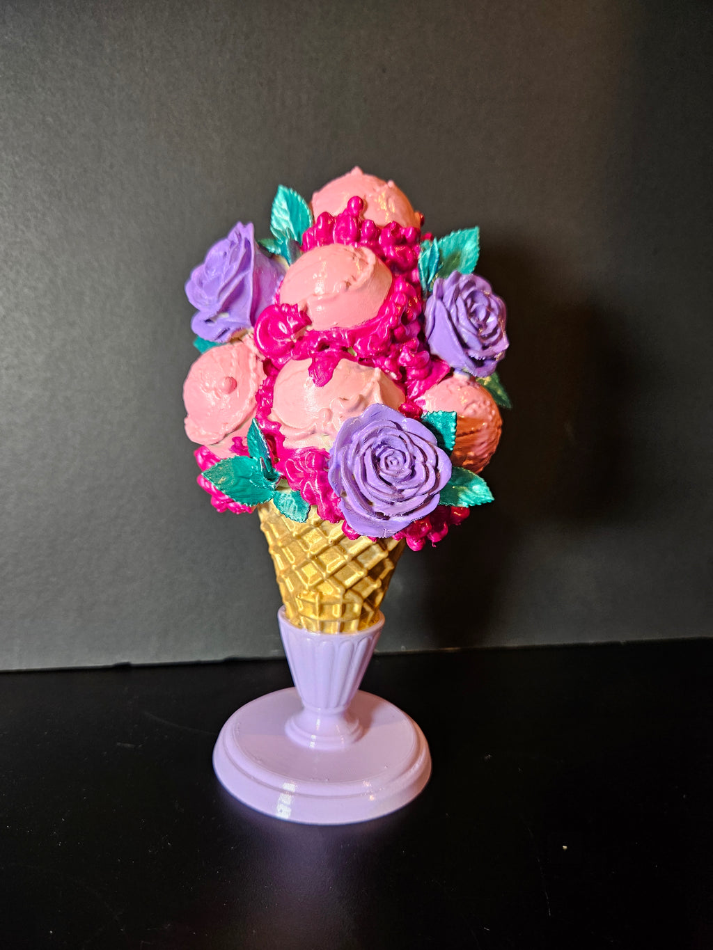 Sweet Bloom Ice Cream Sculpture