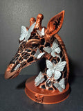 Butterfly Giraffe Bust | Premium Decorative Sculpture