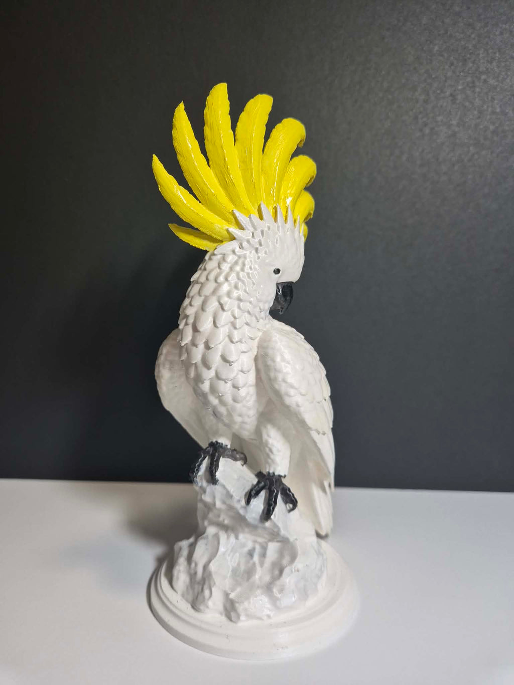 Sulphur-Crested Cockatoo Sculpture – 20cm