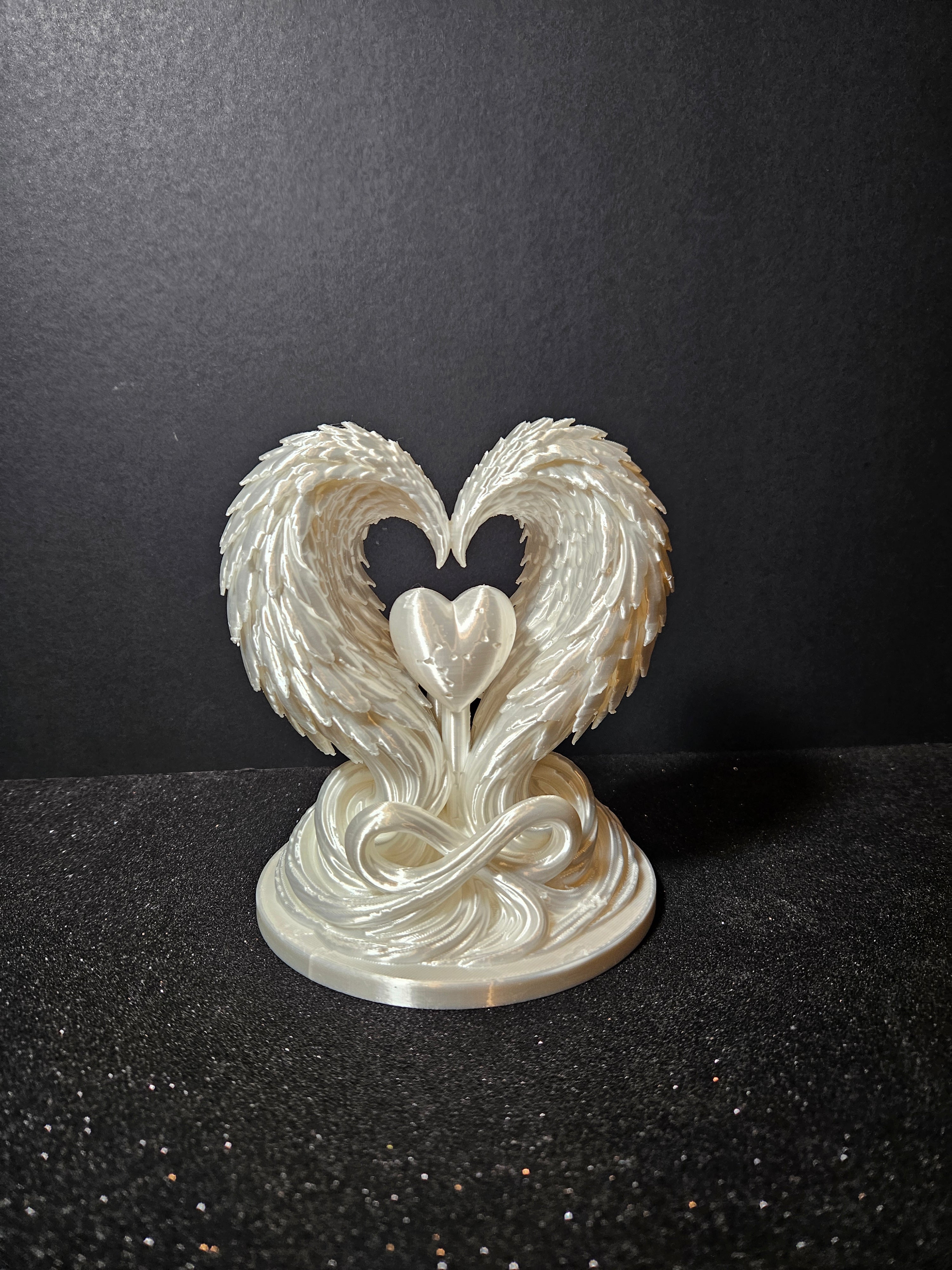 Angel Wings Heart Sculpture