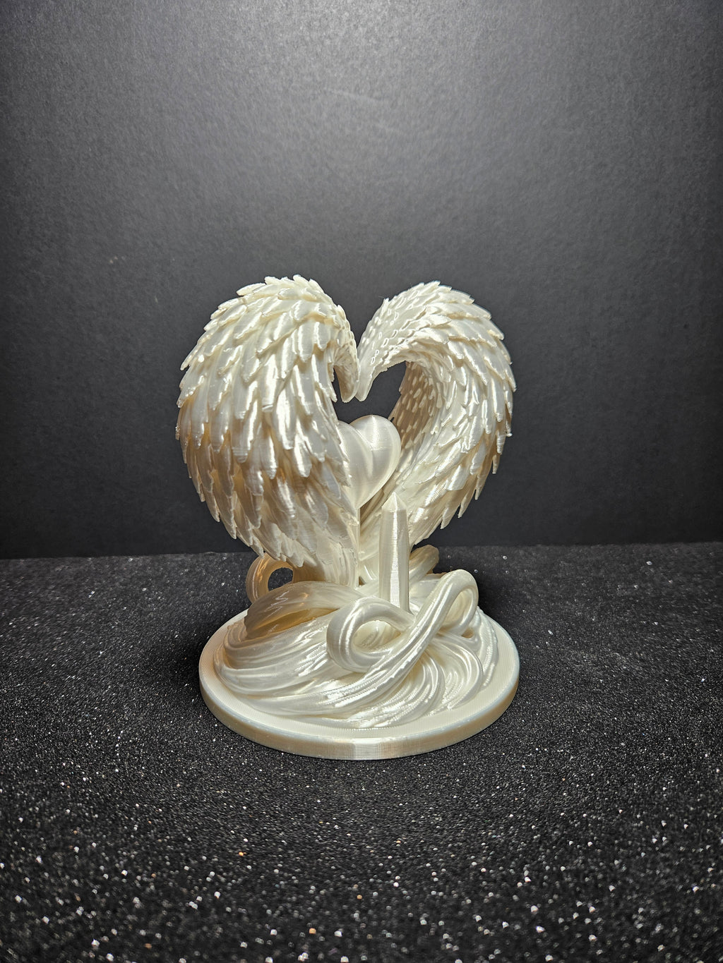 Angel Wings Heart Sculpture