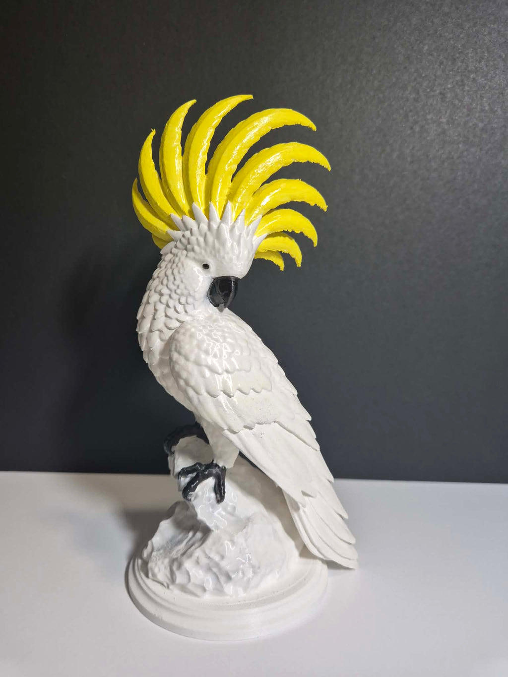 Sulphur-Crested Cockatoo Sculpture – 20cm