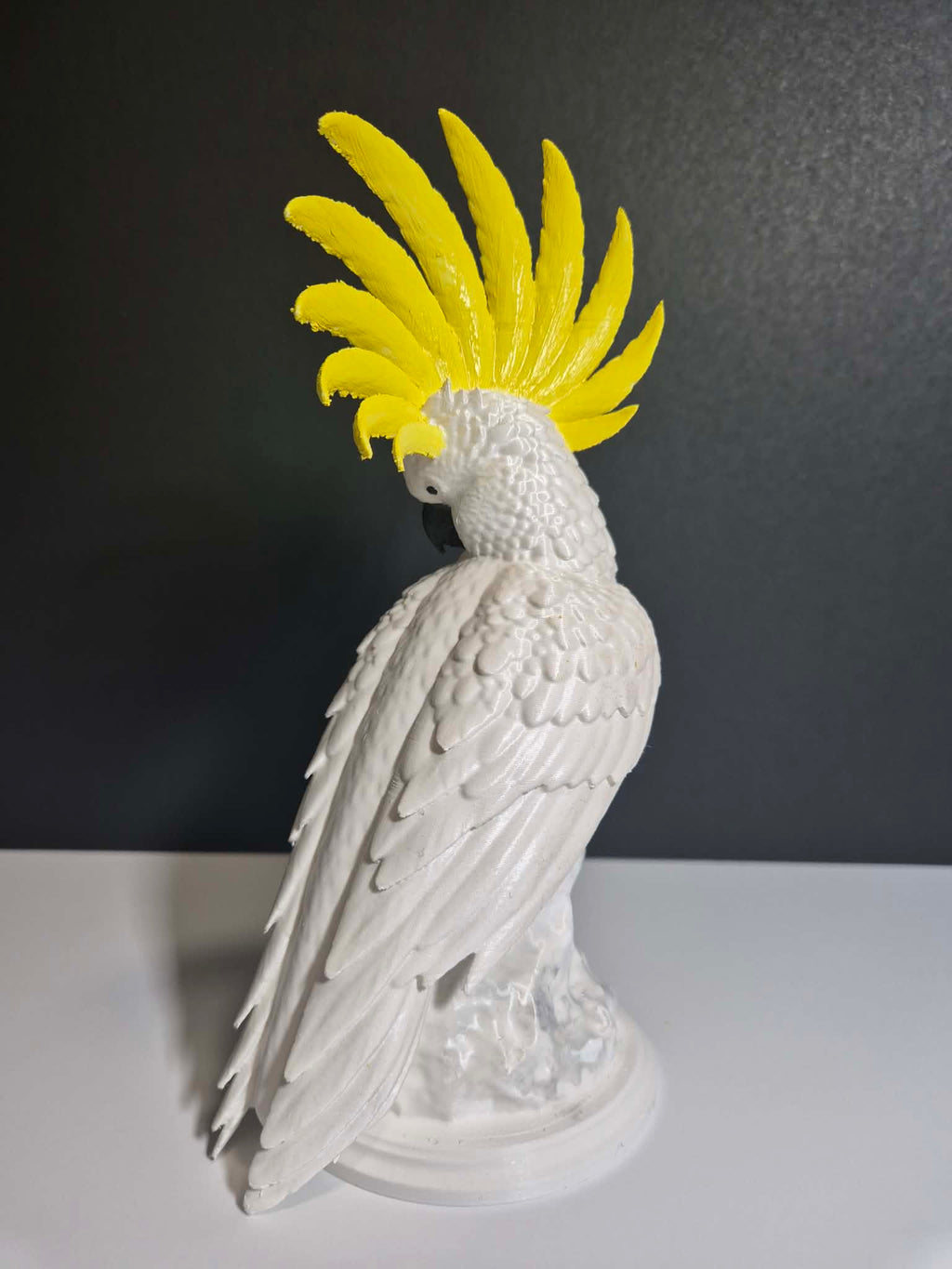 Sulphur-Crested Cockatoo Sculpture – 20cm