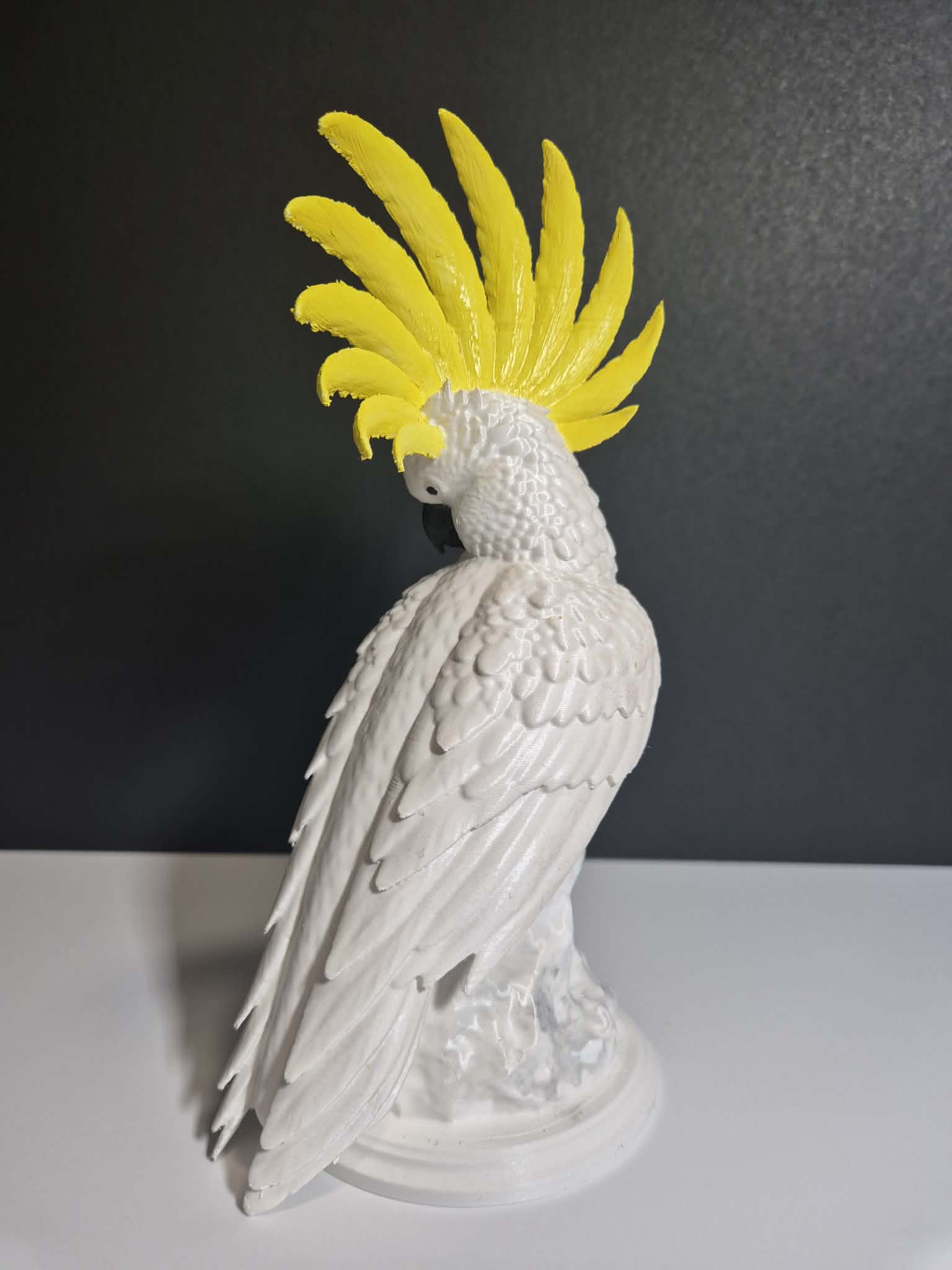 Sulphur-Crested Cockatoo Sculpture – 20cm