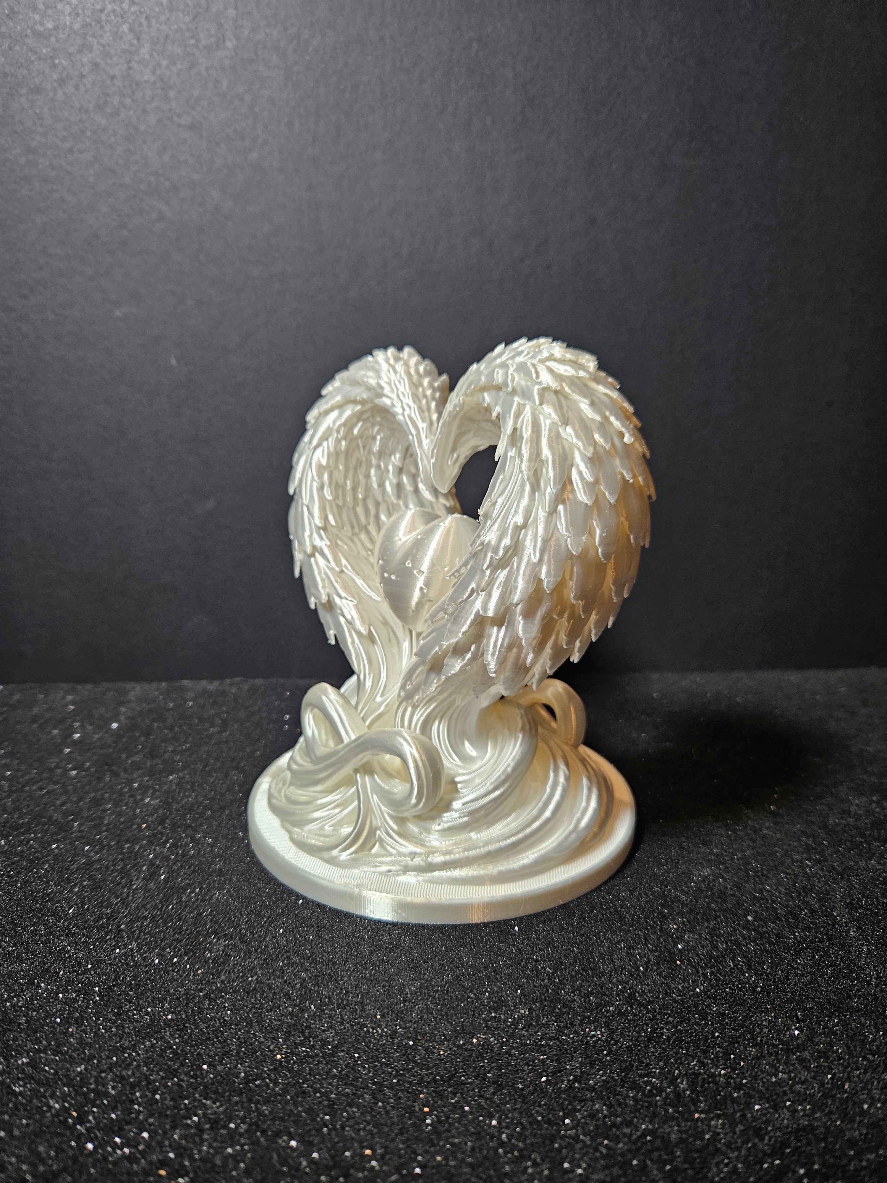 Angel Wings Heart Sculpture
